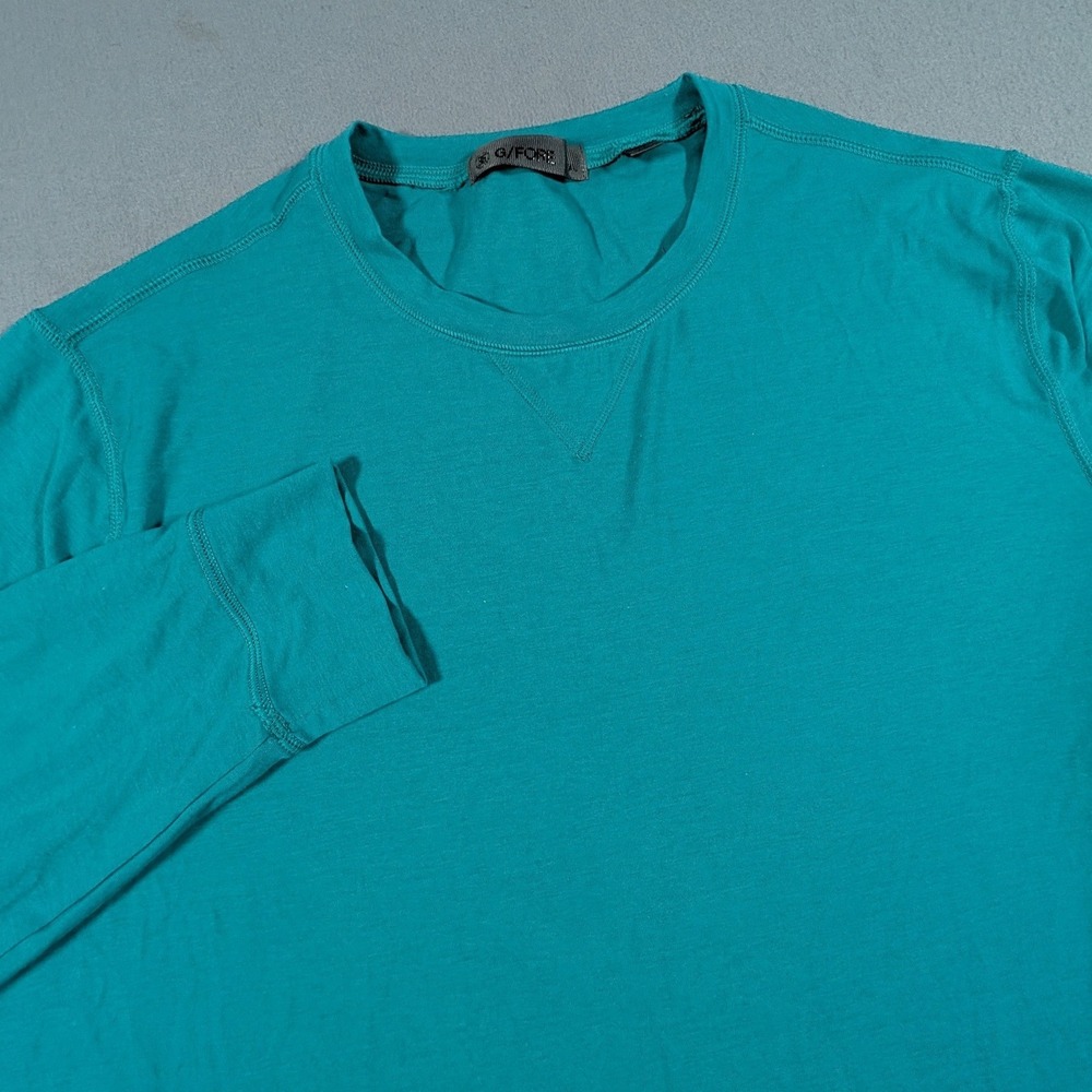 G/FORE Long Sleeve Crewneck Top Mens XL Teal Green Performance GMM000007